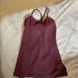 maroon lululemon tank top